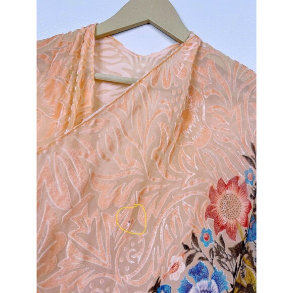 Anthropologie Saachi Rosalia Burnout Velvet Kimono Cardigan Top OS Whimsigoth - Picture 7 of 8